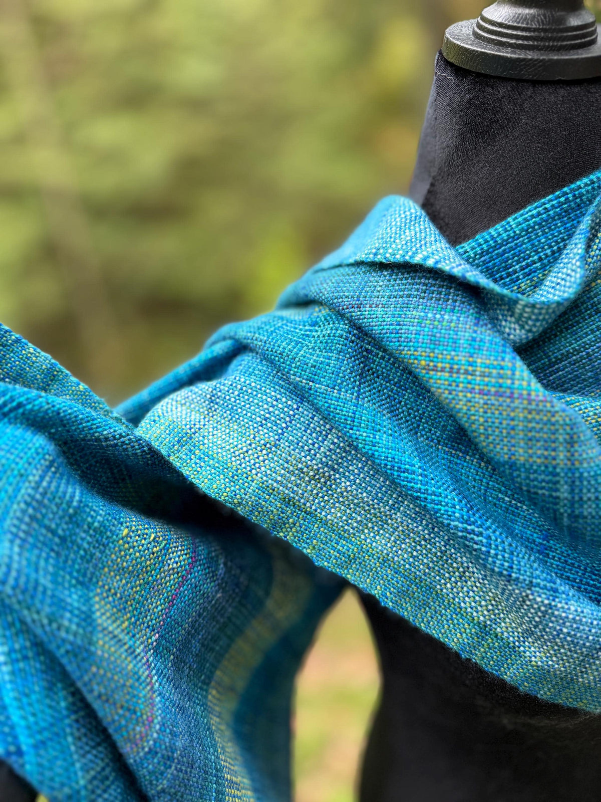 Merino Wrap - Bluebird and Aqua