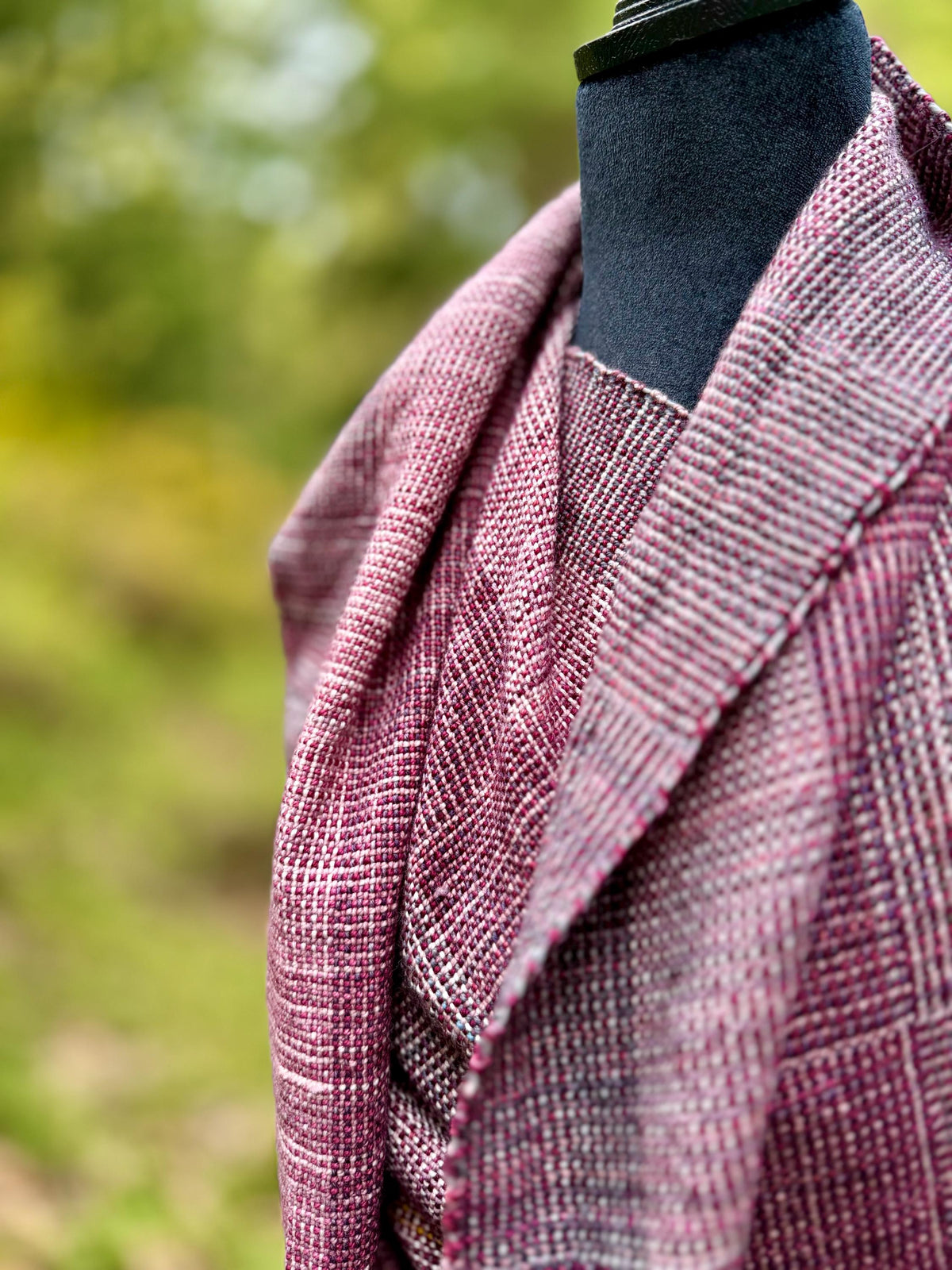 Merino Wrap - Mauve and Plum